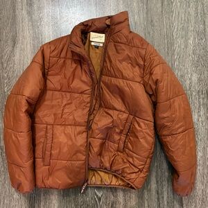 Brown Target puffer jacket